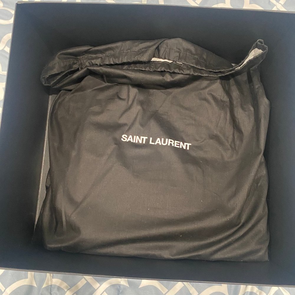 Saint Laurent Rive Gauche North/South Tote White Linen/Beige - Picture 2 of 6